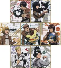 【中古】紙製品 全7種セット 「進撃の巨人×サンリオキャラクターズ トレーディング色紙コレクション」