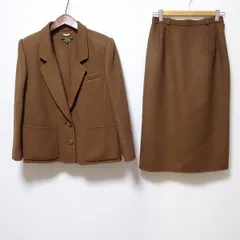 #wnc レリアン Leilian スカートスーツ 9 茶 セットアップ ロング レディース [820892]