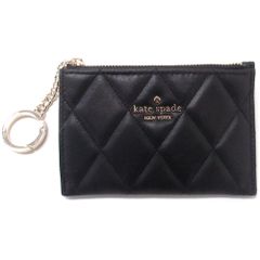 【新品 未使用】Kate spade ケイトスペード アウトレット キルティング スモール カード ホルダー カードケース 小銭入れ付き KG426 001
