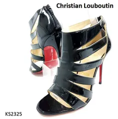 クリスチャンルブタン　新品　Beautyk 85　エナメル　パテントレザー　黒