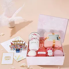 桜のテーマ 誕生日プレゼント女性 人気 女性 母の日 お風呂用 コーヒーカップ タオル バスボム アロマキャンドル 立体バースデーカード ギフトセット