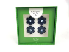 未使用　ケイトスペード　Kate Spade×TARGET　花/フラワーモチーフ　カラーストーン　ピアス　ネイビー系　匿名配送　送料無料