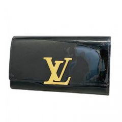 ルイヴィトン　ポルトフォイユ　ルイーズ　ヴェルニノワール　長財布　美品 ルイヴィトン LOUIS VUITTON 長財布 二つ折り ポルトフオイユ
