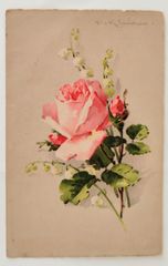 花束をもつサラちゃん 少女 フランス イギリス ヴィンテージ