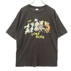 Disney ディズニー THE LOST BOYS プリント 半袖 Tシャツ M ブラウン レディース 古着