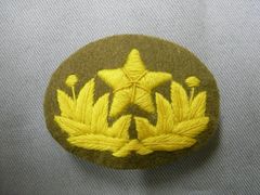 ◎近衛将校　略帽章◎黄糸手刺繍◎新品◎ピン付き