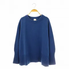 スピック&スパン Spick&Span 24SS バルキーヤーン ロングリブプルオーバー ニット セーター F 青 ブルー 24080200512010 /AT ■OS