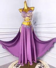 パープル ベリーダンス セットアップ