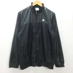 Q■アディダス/ADIDASトレーニングジャケット/ウインドブレーカー■灰【日本L】MENS/87【中古】
