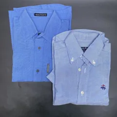 L285 キッズ フォーマルシャツ2枚おまとめ ブルックスブラザーズXS BeBeサイズ120 ブルー系 入園卒園入学 冠婚葬祭 男の子