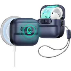 【 新品 未開封 】 ESR AirPods 第4世代用 Magsafe対応スライド式イヤホンケース 1C0130202 - Blue-Pulse 1C0130402Blue 未使用 送料無料