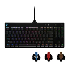 Logicool G ロジクール G PRO X ゲーミングキーボード テンキーレス 有線 GXスイッチ クリッキー 日本語配列 LIGHTSYNC RGB 着脱式ケーブル G-PKB-002 国内正規品 【 ファイナルファンタジーXIV (中古品)
