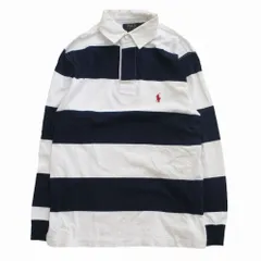 Ralph Lauren ポロ ラルフローレン ラガーシャツ 白 エンジ M紺 アイコニック ラグビー シャツ | ラルフ ローレン公式オンライン
