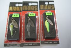 スミス　ニアキス ６ｇ NIAKIS　 6g　　3枚セット　アユ　ガンメタ　ライムチャート