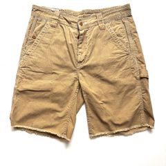 Polo Ralph Lauren ポロラルフローレン ミリタリー ハーフパンツ 古着 アメカジ  W31 KHAKI カーキ ダメージ加工 ヘリンボーン ショートパンツ