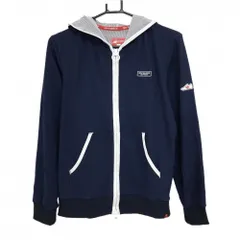 ★SALE価格★【超美品】ニューバランスゴルフ ジップパーカー ネイビー×白 ジャケット シューズワッペン レディース 1(M) ゴルフウェア New Balance