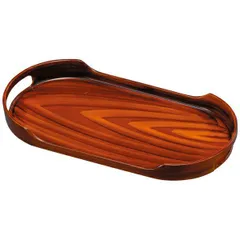 紀州塗り 尺２寸 お盆 コーヒートレー 杢目 おぼん トレイ 日本製 国産