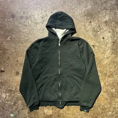 MULESKINS 90s フルジップパーカー フーディー 裏サーマル ダブルフェイス ブラック 無地 ミュールスキンズ 1990s