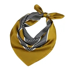 [LEONMAX] 水玉柄 スカーフ ネッカチーフ 70*70cm 巻き方 ショール レディース 可愛いレトロ ドット チェック スカーフ 正方形 制服用 カジュアル上品 結婚式