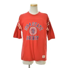 【CHAMPION】80s トリコタグ 1984 STATE HOCKEY フットボール半袖Tシャツ