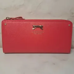 未使用　サマンサタバサプチチョイス　長財布　L字　ラウンドファスナー　シンプルリボン　バイカラー　ピンク　シルバーリボン