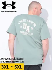 UNDER ARMOUR (アンダーアーマー) ルーズフィット ヘビーウエイト ダンベルパッチ バックプリント クルーネック 半袖 Tシャツ