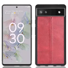 Google Pixel 6a ケース ピクセル6a  レザー 薄型 ソフト ケース 【Color】 レッドのサムネイル