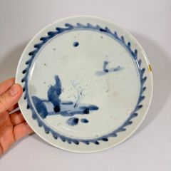 初期伊万里◇染付山水文皿◇古伊万里◇藍九谷◇有田焼◇江戸時代