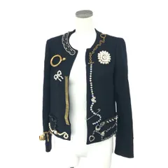 美品　モスキーノ ノーカラー　ウールジャケット イタリア製 2025年最新】MOSCHINO レディース ノーカラージャケットの人気アイテム