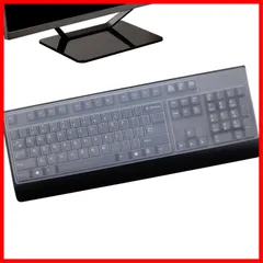 【在庫処分】サムコス デスクトップ PC キーボード プロテクター 極薄 高い透明感 防水 静音 防塵 耐磨 シリコンキーボードカバー 1719インチ（445x140mm）対応可能 キーボートにズレなく（2枚入り）