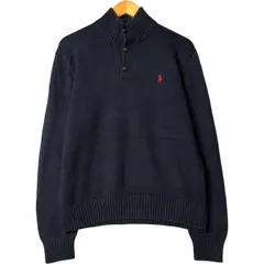 古着 ラルフローレン Ralph Lauren POLO RALPH LAUREN コットンニットハーフボタンセーター メンズM相当/eaa434139
