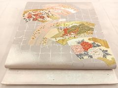 平和屋着物＃道行コート 切嵌吉祥花文 ロング丈 正絹 逸品 CAAU4772ut