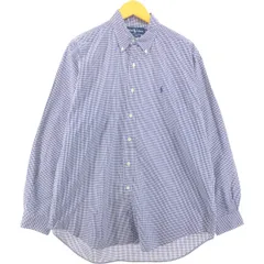 古着 ラルフローレン Ralph Lauren BLAKE ギンガムチェック 長袖 ボタンダウンチェックシャツ メンズL相当/eaa548325