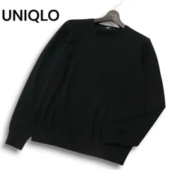 UNIQLO ユニクロ 秋冬★ 高級 カシミヤ100% Vネック セーター ニット Sz.M メンズ 黒