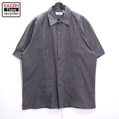 90s vintage PLATOON キューバシャツ メンズ 表記Lサイズ