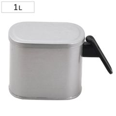 オイルポット 1L スリムなシリコンオイルポット （ オイルストッカー 油ポット 油保存 油こし器 油濾し器 シリコーン加工 濾し網付き 調理器具 調理用品 鉄製 油 保存 容器 油こし ろ過 濾過 保存容器 ）