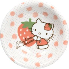 「 Hello Kitty(ハローキティ) 」 いちごキティ ミニカレー皿 直径17cm 白 302534