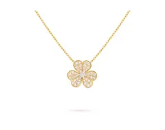Van Cleef & Arpels VCA ヴァン クリーフ&アーペル Frivoleシリーズ ダイヤモンドたっぷりのクローバーネックレス|本日限定特価|新品未使用-MM輸入1