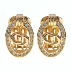  ディオール イヤリング CDロゴ オーバル ゴールド
