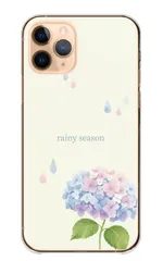 iPhone13Pro Max ケース カバー アイフォン13 プロマックス スマホケース ハードケース 紫陽花 アジサイ あじさい イラスト パステル パステルカラー 梅雨 雨 6月 きれい おしゃれ カラー03