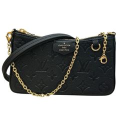 極美品 ルイ・ヴィトン LOUIS VUITTON ショルダーバッグ イージーポーチ M80349 ノワール レザー イージー ポーチ ルイヴィトン ♯0203010280