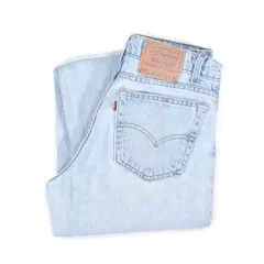 90s リーバイス 550 USA製 デニムパンツ アイスブルー 96年製 リラックスフィット ジーンズ Levis W31相当 古着 @EA0251