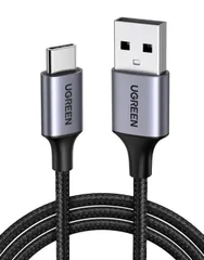 ★UGREEN USB Type C ケーブル USB A to USB C ケーブル ナイロン編み 3A急速充電 Quick Charge 3.0/2.0対応 56Kレジスタ実装 iPhone15/Galaxy  (0.25m)