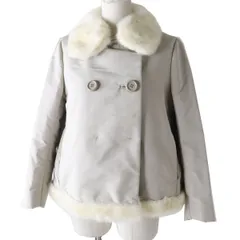 ★わをん様専用ページ★美品◎正規品 イタリア製 PRADA  プラダ レディース パールホワイトミンク使い ダブル ショートコート／ジャケット ライトベージュ 38のサムネイル