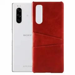 Xperia 5 ケース SO-01M SOV41 901SO エクスペリア5  カード収納 レザー スマート ケース 【Color】 レッドのサムネイル