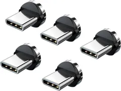 【在庫処分】YFFSFDC マグネット充電 ケーブル用端子 【5個セット】 2.4A 専用 TypeC マグネット端子防塵プラグ 磁気ヘッド