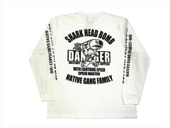 ネイティブギャングファミリー 長袖 Tシャツ NGF45-654 シャークヘッドボム ベイビー ミリタリー ロンT ホワイト