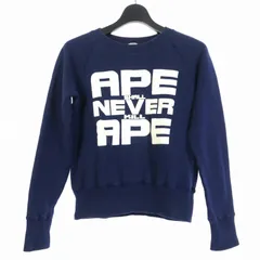 状態良90s ape 初期スケルトンタグ3段カレッジスウェットナス紺