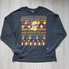 【海外規格XL】古着　長袖Tシャツ　champion　 Calvin University　Knights　カレッジ系　ビッグシルエット