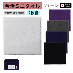 【全国送料無料】2枚組 今治ミニタオル プレーン ハンカチ ハンドタオル 1302